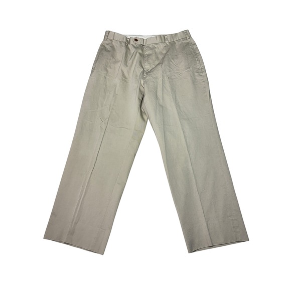 Brooks Brothers Other - Brooks Brothers Mens Cotton Dress Pants Beige Flat Front Chinos W36‎ L30
